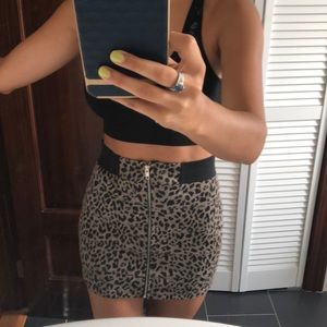 Cheetah print mini skirt